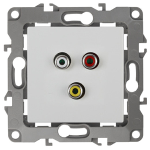 Розетка ЭРА Серия 12 12-3113-01 RCA IP20 белый