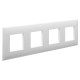Рамка 4 поста (8 мод.), Avanti, белое облако