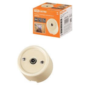 TDM Розетка TV проходная сл. кость «Болонь»