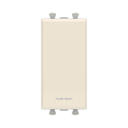 Кнопка модульная, Avanti, ванильная дымка, 1 модуль