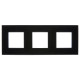 SKANDY Рамка 3-мест. SK-F23Bl стекло черн. IEK