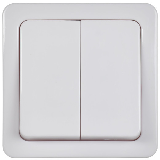 ВС20-2-0-ГПБ выкл 2кл о/у IP54 (цвет клавиши:белый) ГЕРМЕС PLUS