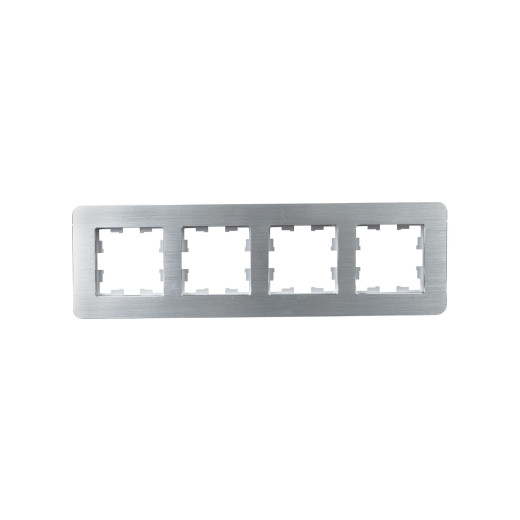 BRITE Рамка 4-мест. РУ-4-1-Бр металл алюм. RE AL IEK