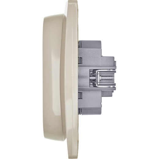 Розетка двойная с заземлением - Legrand/Daccord Inspiria - со шторками в сборе 16А 250В винтовые зажимы - слоновая кость