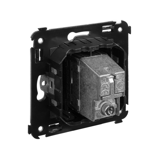 Розетка TV проходная в стену, Avanti, черный матовый