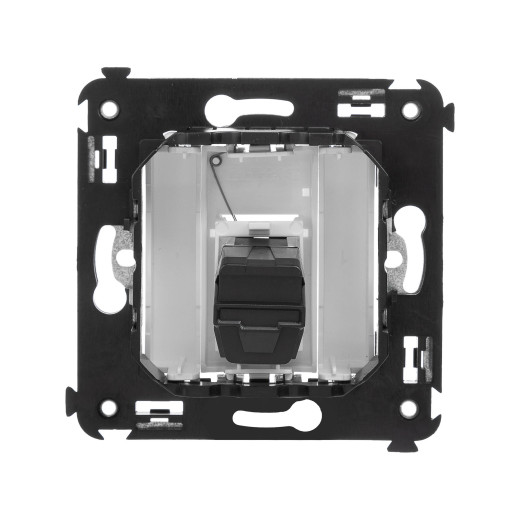 USB 3.0 розетка одинарная в стену, тип А-А, Avanti, белое облако