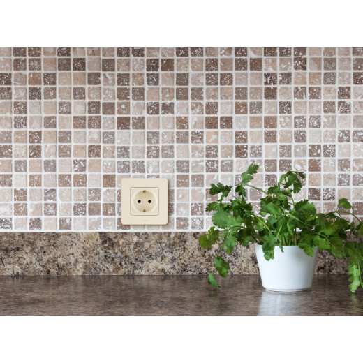 Розетка с заземлением - Legrand/Daccord Inspiria - без шторок 16А 250В винтовые зажимы - слоновая кость