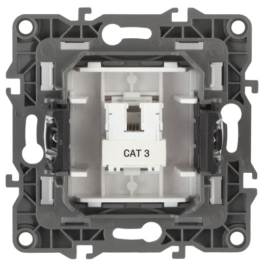 Розетка ЭРА Серия 12 12-3105-01 телефонная RJ11 IP20 белый