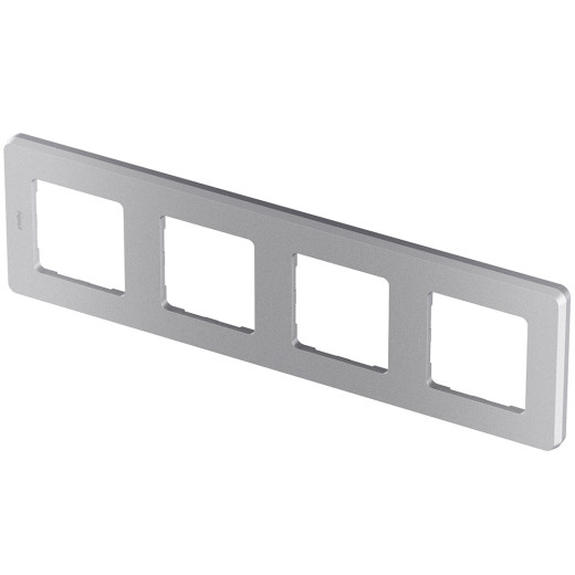 Рамка 4 поста - Legrand/Daccord Inspiria - алюминий