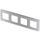 Рамка 4 поста - Legrand/Daccord Inspiria - алюминий