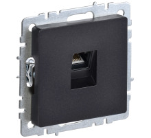 IEK BRITE BASE Черный Розетка комп. RJ45 кат.6 РК11-БрЧ