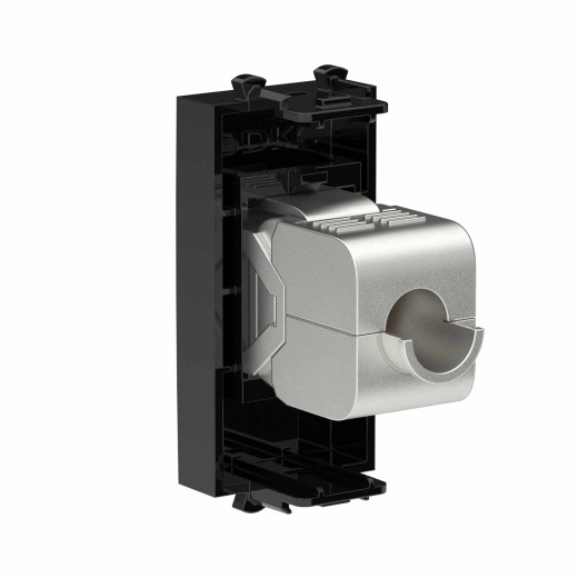 Компьютерная розетка RJ-45 без шторки модульная, кат.6 экранированная, Avanti, черный квадрат, 1 модуль