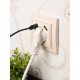 Минск Розетка 1-местная СП с/з 16А бежевая с защ. штор. с 2 USB 2,1А EKF