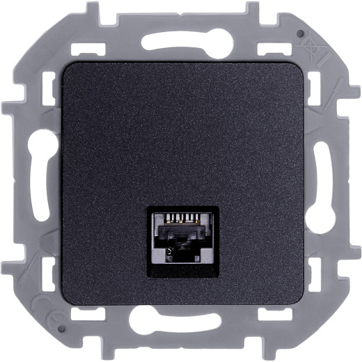 Розетка компьютерная RJ45 категория 6 UTP - Legrand/Daccord Inspiria - антрацит