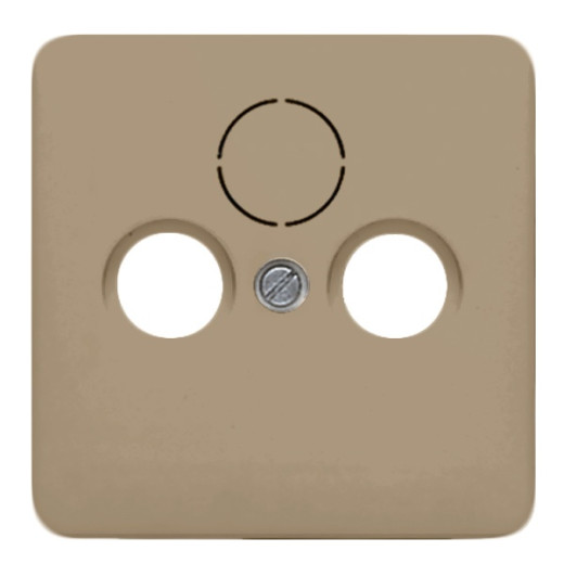 Крышка для SAT-TV-FM-розеток, фиксация винтом, металл, золотая бронза, CD500