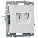 BRITE Роз. комп. 2-ая RJ45 кат.5E РК10-2-БрБ бел. IEK