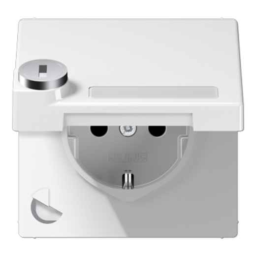 SCHUKO-розетка с крышкой  и замком