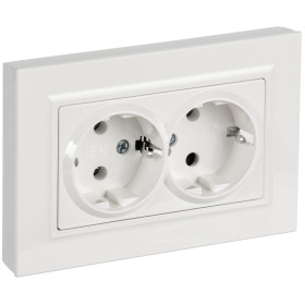 IEK BRITE Роз 2-я с з/к без з/ш пл 16А в сб РСПл12-3-БрБ бел