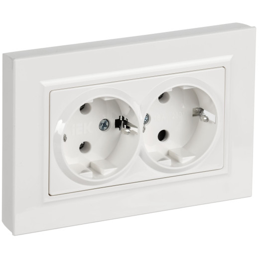 BRITE Роз 2-я с з/к без з/ш пл 16А в сб РСПл12-3-БрБ бел IEK