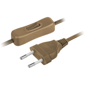 Navigator Шнур 61 721 NPS-FS-170-2x0.5-BR 1.7м с выкл. коричневый