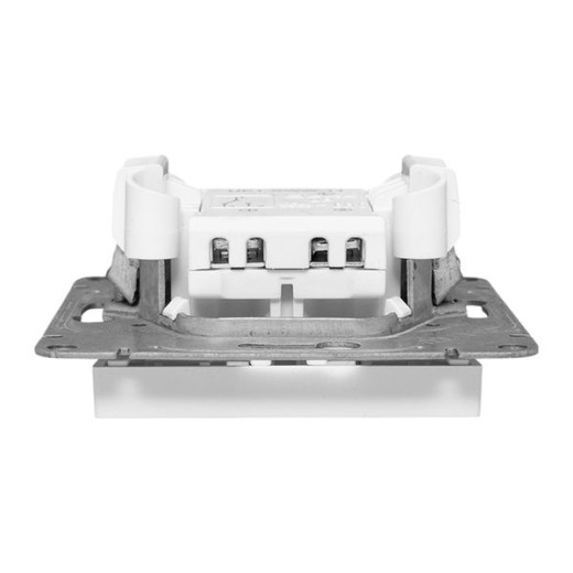 Механизм выключателя, одноклавишный, проходной, белый Эпика EKF