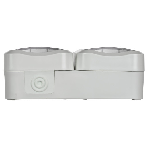 TORS Розетка 2-ая с з/к кр. гориз. 16А IP55 TS322 белый IEK