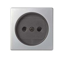 Simon 82 Алюминий Накладка розетки 1-ая