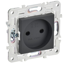 IEK SKANDY Титан Розетка б/з с защитными шторками 10А SK-R01T