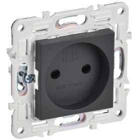 IEK SKANDY Титан Розетка б/з с защитными шторками 10А SK-R01T