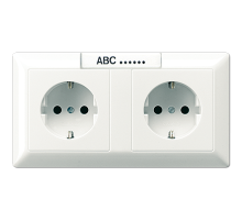 JUNG SCHUKO®-розетка для кабельных каналов 16 A / 250 B ~, белая