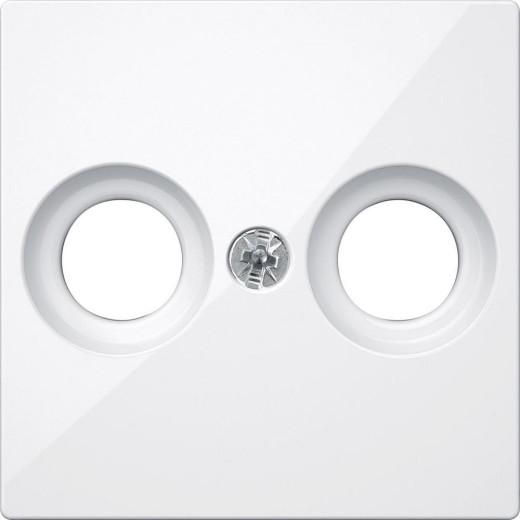 MERTEN ЦЕНТР.ПЛАТА антенной розетки 2 отв., АКТИВНЫЙ БЕЛЫЙ, SM