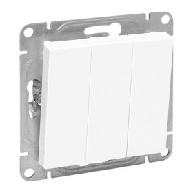 EKF Эпика Механизм выключателя, трёхклавишный, белый.