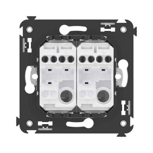 Инвертор двухклавишный в стену, Avanti, белое облако