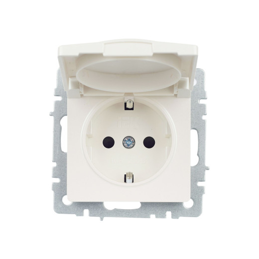 BRITE Роз. с з/к/ш с кр. 16А IP20 РСбш10-3-БрЖ жемч. IEK