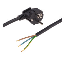 REXANT Шнур электрический с вилкой ПВС 3х1,5 мм2 2м (черный).