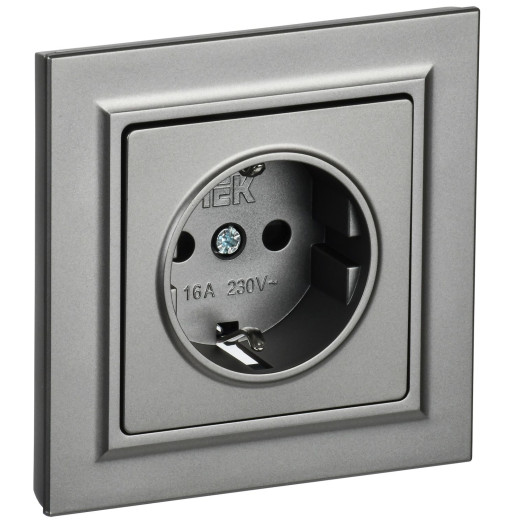 BRITE Роз. с з/к/ш 16А в сб. РСР14-1-0-БрС сталь IEK