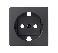 Simon 82 Графит Накладка розетки 1-ая с/з