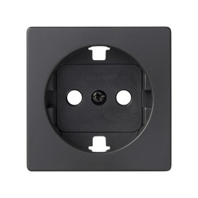 Simon 82 Графит Накладка розетки 1-ая с/з