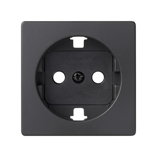 Simon 82 Графит Накладка розетки 1-ая с/з