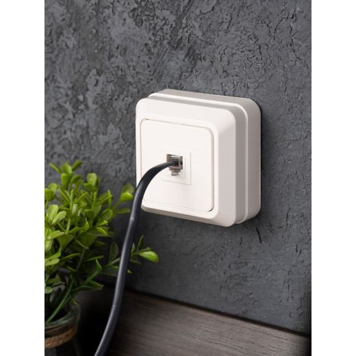 Розетка Phone 1-мест. бел. Рим EKF PROxima