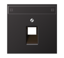 JUNG LS 990 Dark Крышка для одинарной телефонной и компютерной розетки UAE с полем для надписи