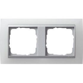 Gira Event Opaque Белый матовый/Алюминий Рамка 2-ая