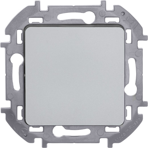 Переключатель одноклавишный - Legrand/Daccord Inspiria - 10АХ 250В безвинтовые зажимы - алюминий