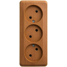 Systeme Electric Этюд наруж Бук Розетка 3-ая б/з без шторок 16А 250B