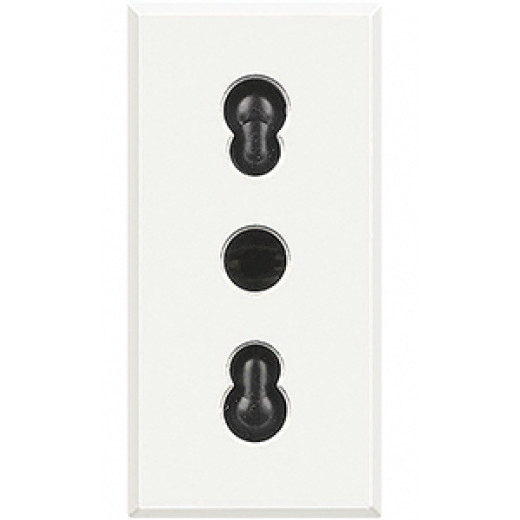 Axolute Розетка 2К+З, 10/16 А 250 В~ с экранированными контактами, цвет белый