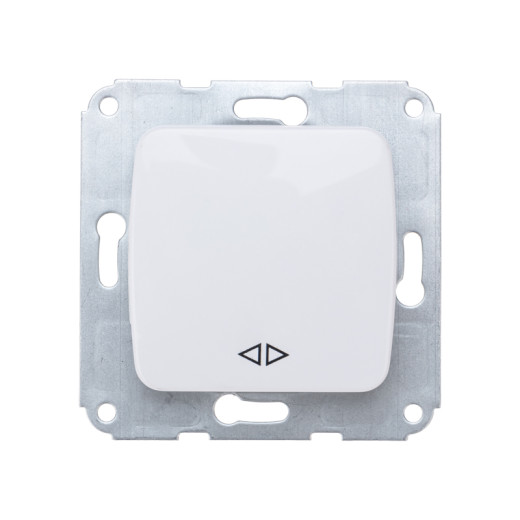 DEA Выключатель (переключатель) 1кл проx. (инд) с/у 10А меx. белый KRANZ