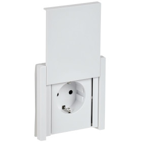 IEK FORTE&PIANO Белый Розетка с/з со шт с крышкой безвинтовое крепление 16А IP44 FP219