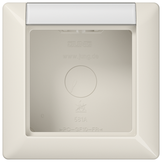 Коробка для накладного монтажа 1-кратная, слоновая кость