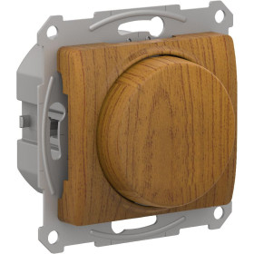 Systeme Electric Glossa Дерево Дуб Светорегулятор (диммер) повор-нажим, LED, RC, 400Вт, мех.