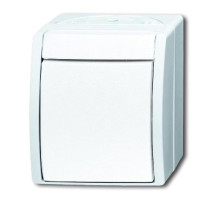 ABB BJE Ocean Альпийский белый Переключатель 1-клавишный накладной IP44